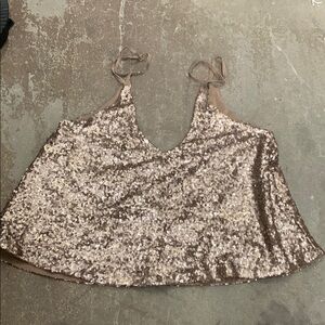 Tobi sequin camisole euro summer Ibiza fairy bronze